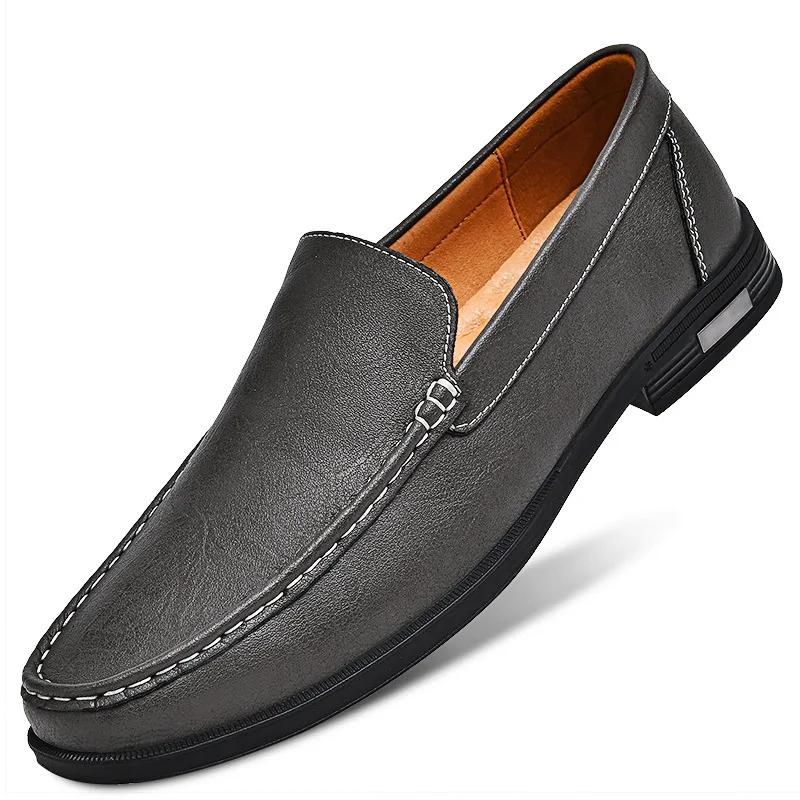 Echte Leder Herrenschuhe Klassiker Business-Anzugschuhe Mokassins Slipper Loafer Fahrerschuhe für Herren Freizeitschuh Neu 44