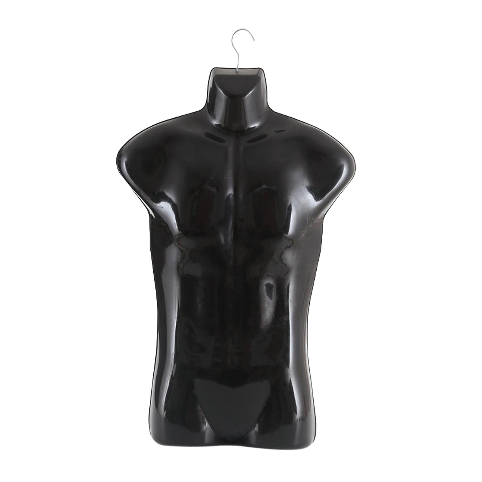 Männliches Schaufensterpuppen-Kleiderbügel-Torso-Kleiderform für Einzelhandelsgeschäft, Bekleidungsverkäufer, Shop schwarz
