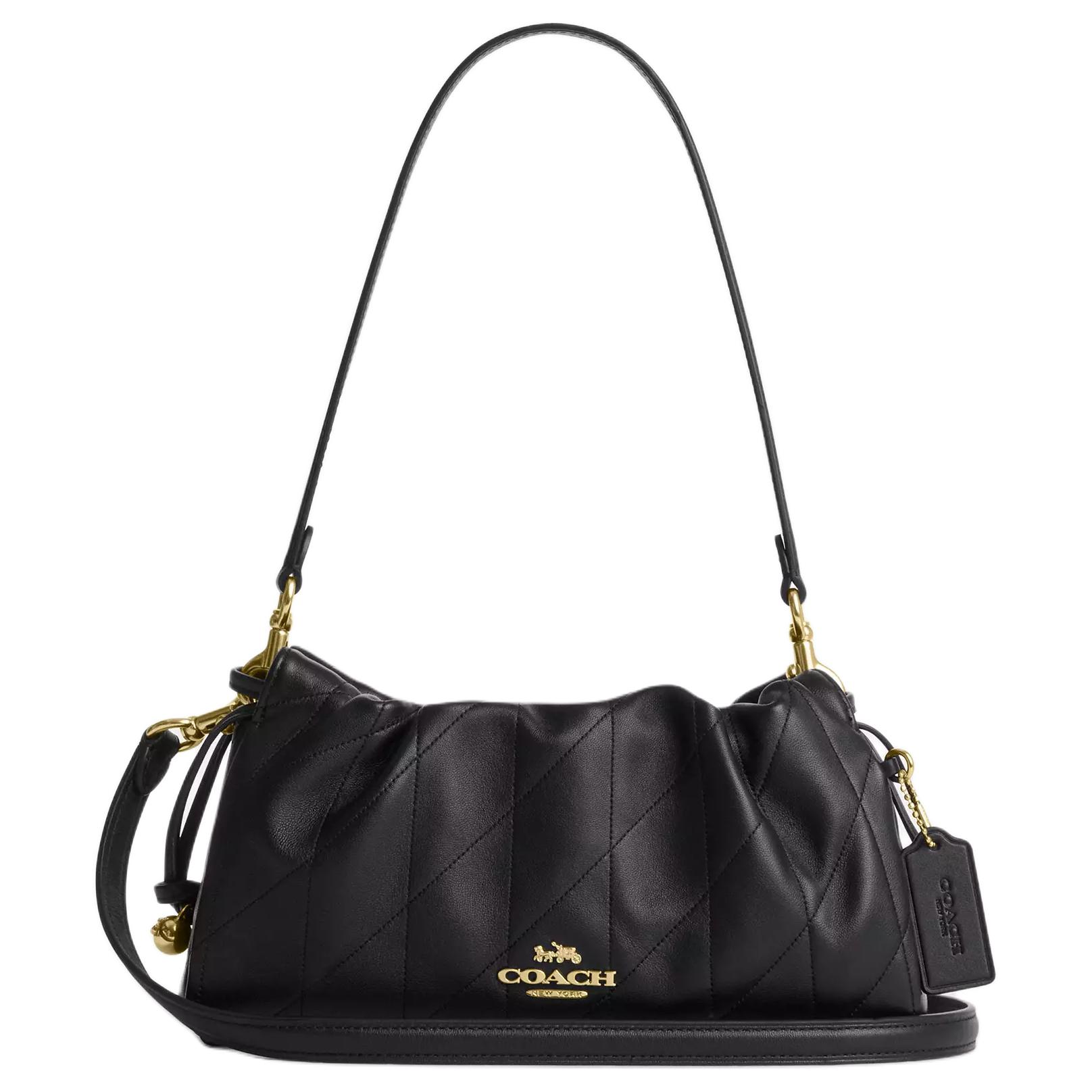Coach Faye 26 gesteppte Details Napa-Leder Umhängetasche Damen Umhängetasche Gold Schwarz CCZ54-IMBLK Gift Box Sets (Basic Set+Black Box)
