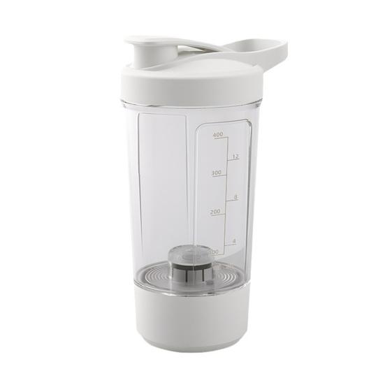 Elektrische Protein-Shaker-Flasche, Instant-Mixer-Becher für Protein-Shakes, Nüsse und Früchte, selbstrührende Shaker-Flasche für Fitness-Enthusiasten USB Charging weiß