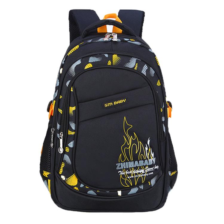 Schultasche für Kinder, lässige Rucksäcke, Nylon, große Schultaschen für Schüler, 7–14 Jahre, wasserdichter Schulrucksack für Jungen, Kinderrucksack L gelb