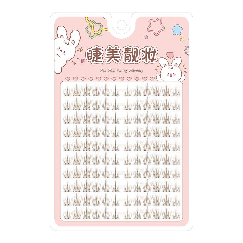 Braune Sonnenblumen-Falsche Wimpern, natürliche Manga-Wimpern, Anime-Wimperneffekt, große Kapazität, Wimpernverlängerung, chinesisches Make-up 1PCS