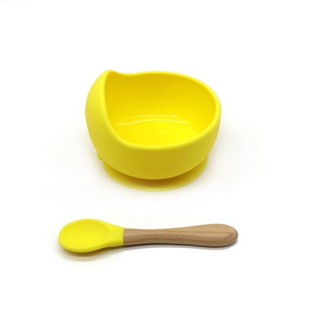 1Set Babyschale und Lätzchen, personalisierbar, mit Namen, Babygeschirr, rutschfestes Geschirr, Silikon-Babynapf, Geschirr, BPA-frei, für Babyteller