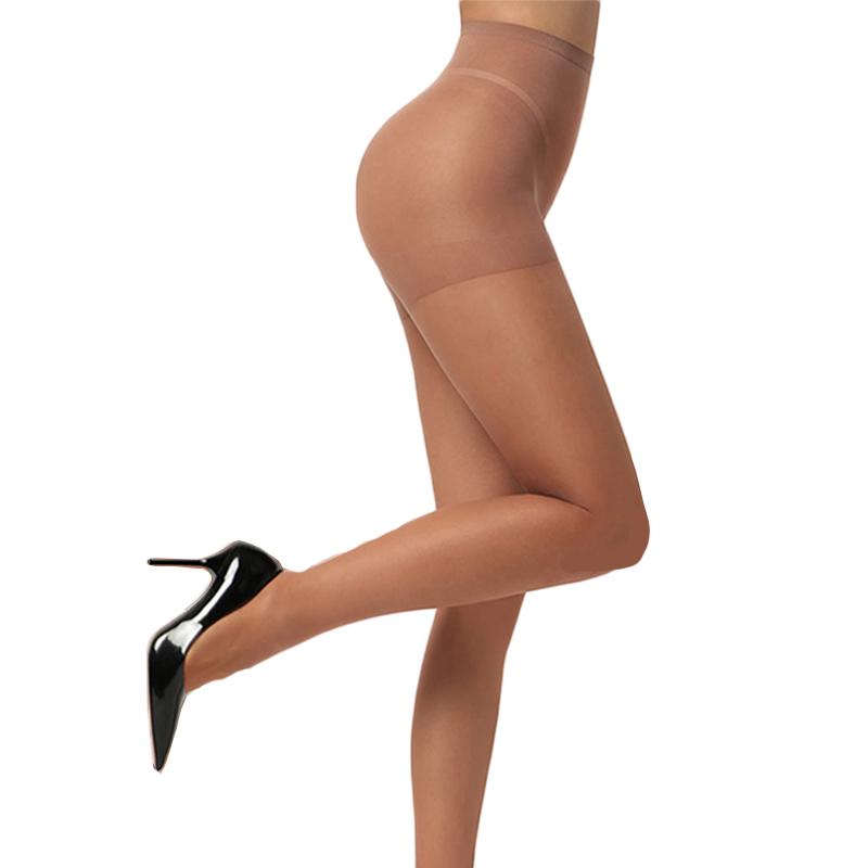 Sexy durchsichtige Strumpfhosenstrümpfe, Leggings, Strumpfwaren, schmale, hochelastische, transparente Strumpfhosen, Strumpfhosen mit hoher Taille und Kontrolloberteil mit verstärkten Zehen XL kaffeebraun