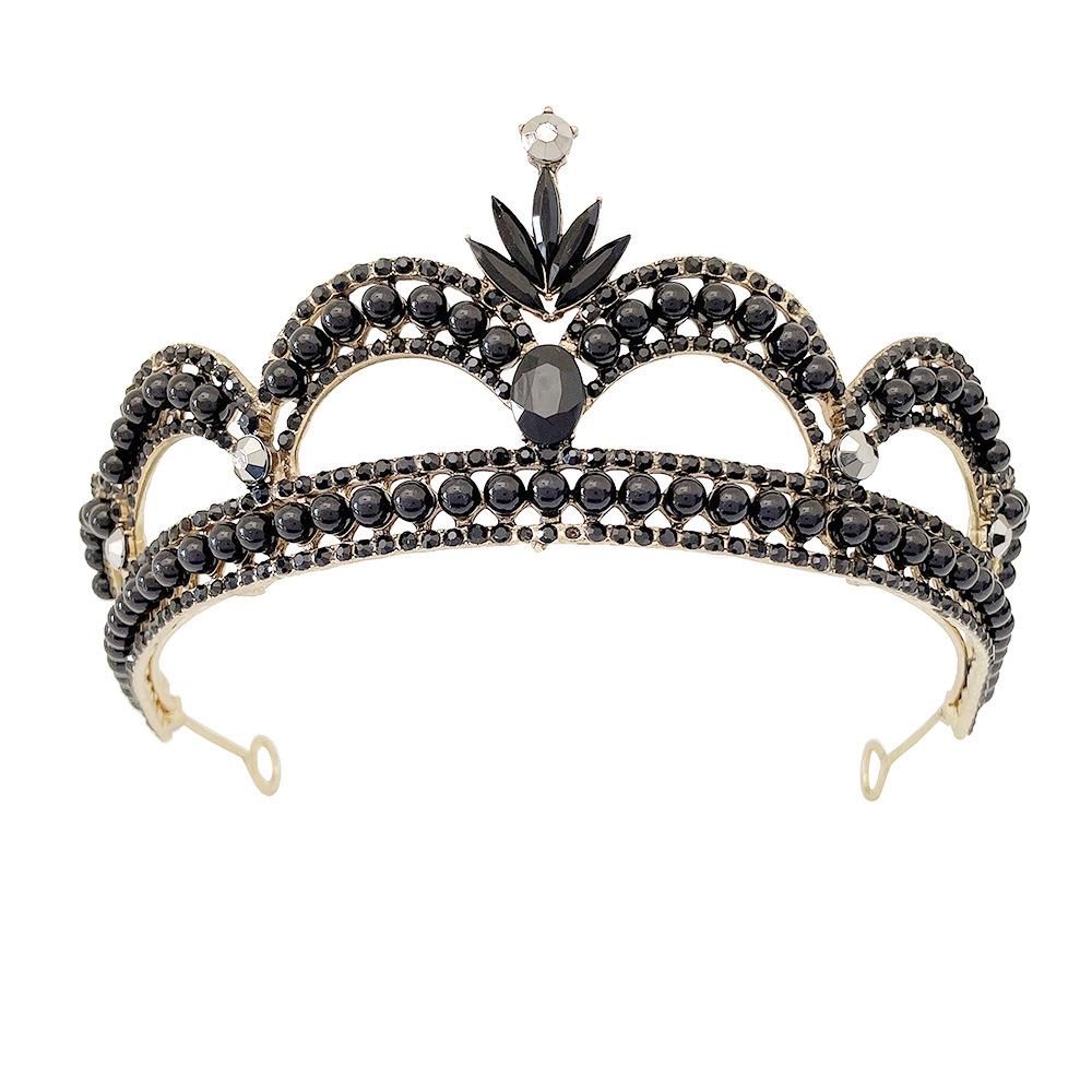 Halloween Schwarz Große Krone Kleid Kopfschmuck Abendessen Haaraccessoires Foto Foto Krone Hochzeitsfoto Accessoires black