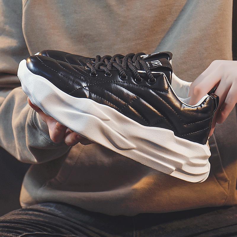 Herren Modische Schuhe Frühling und Sommer Sportliche Dad-Schuhe Neue Weiße Schuhe Board-Schuhe Dicke Sohle Erhöhen Lässige Schuhe 44 schwarz