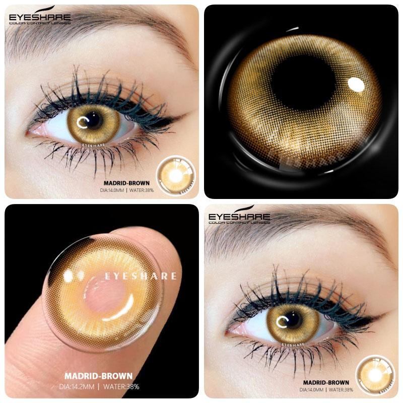 1 Paar/2 Stück koreanische farbige Kontaktlinsen für Augen Anime-Zubehör rote Linsen Cosplay lila Linsen Jahreslinsen