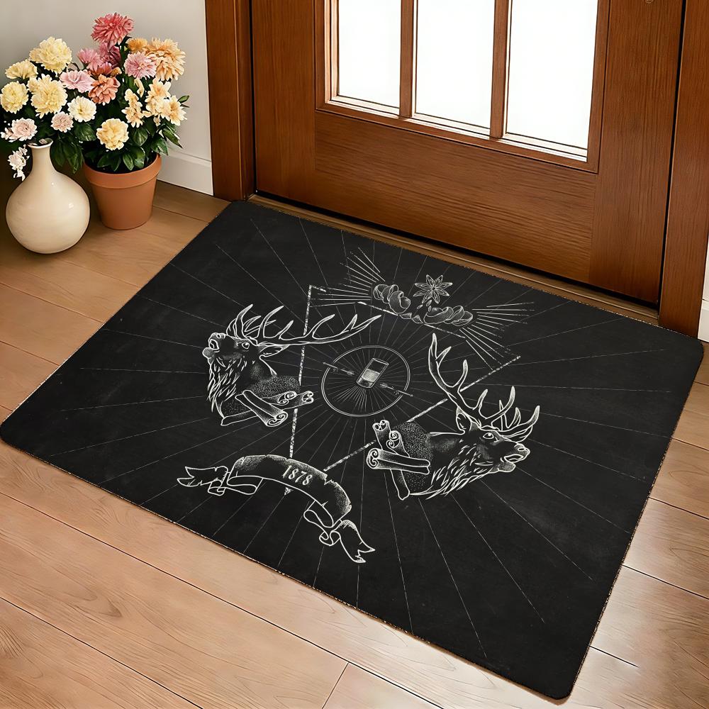 Moderne Getränke J-Jagermeister Fußmatte Gemütliche Flanell Weiche Dicke Rutschfeste Matte Für Wohnzimmer Schlafzimmer Küche Dekor Teppiche 40x60cm