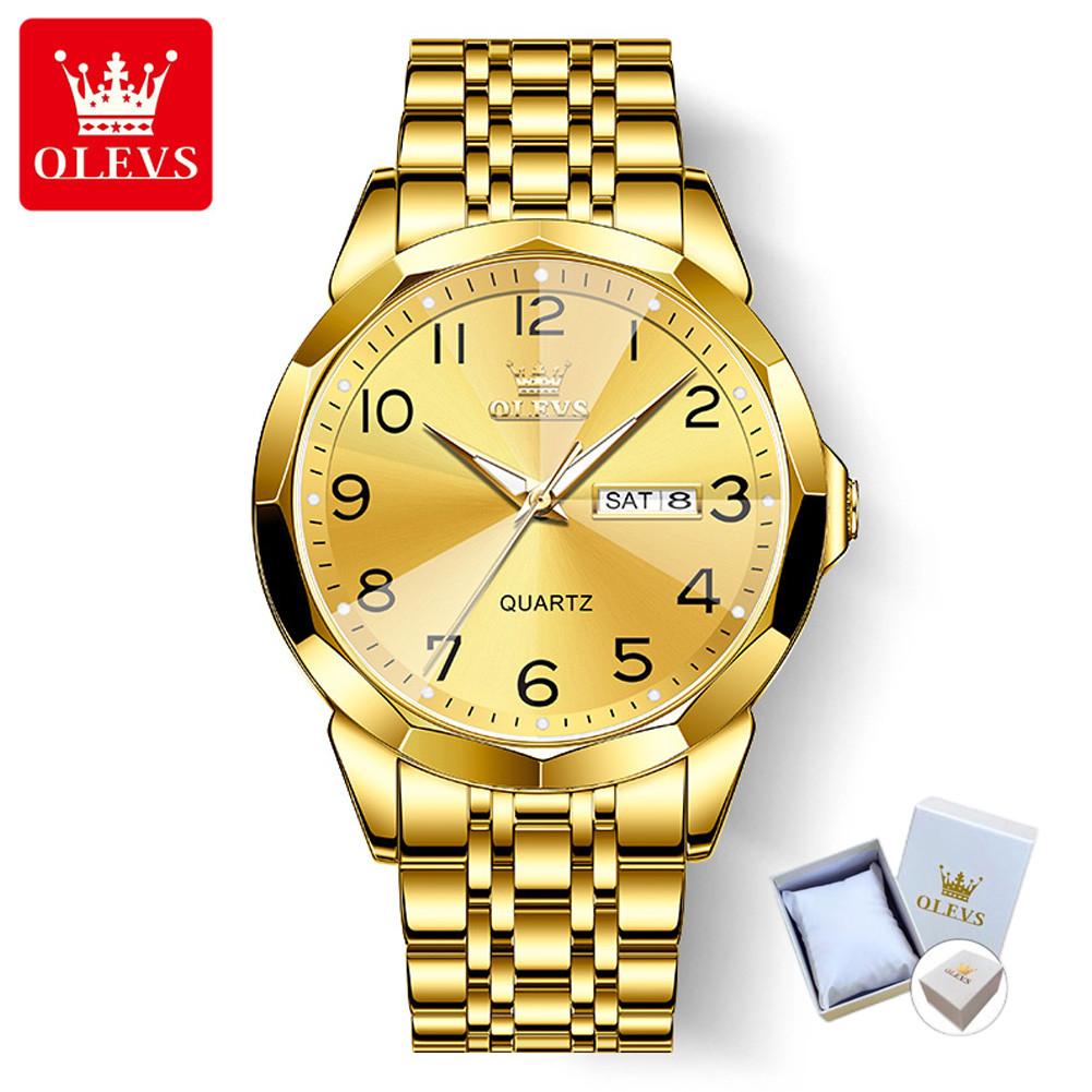 OLEVS Neue Top Herrenuhren Fashion Roman Digital Double Symnaries Wasserdichte Herrenuhr