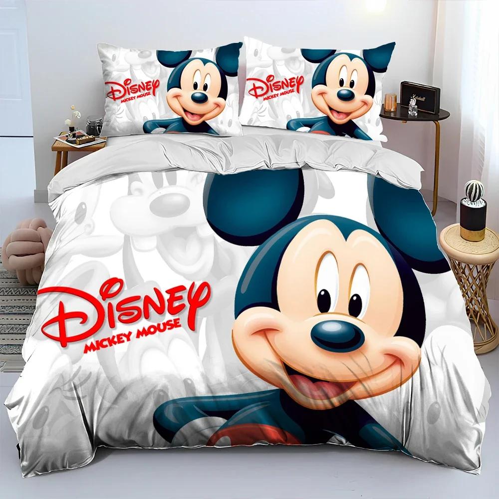 Mickey Maus Cartoon Donald Duck HD Bettdecke Bettwäsche Set Bettbezug Bett Set Steppdecke Bezug Kissenbezug Königin Bettwäsche Set Erwachsener Kind EU SK(260*220cm)3pcs