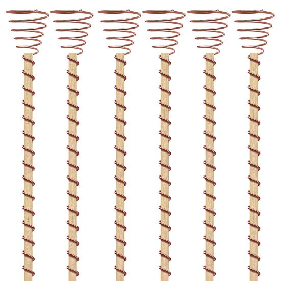 6Pcs 12 Zoll Elektrische Wachsen Antennen Kupfer Stake Kupfer Draht Anlage Stake Einfach