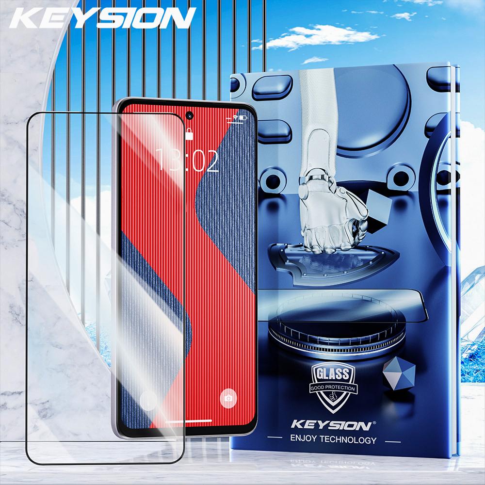 KEYSION Gehärtetes Glas Vollabdeckung für Nothing Phone 2A Plus 2 1 Vollklebend HD Bildschirmschutzglasfolie für Nothing CMF Phone1 for Nothing Phone 1 schwarz