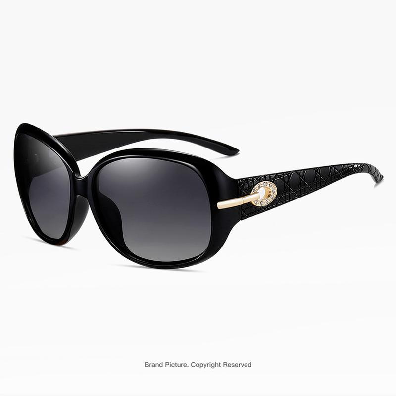 Sonnenbrille Damen Designer Sonnenbrille Mode Klassisch Großer Rahmen Glas Weiblich Vintage schwarz