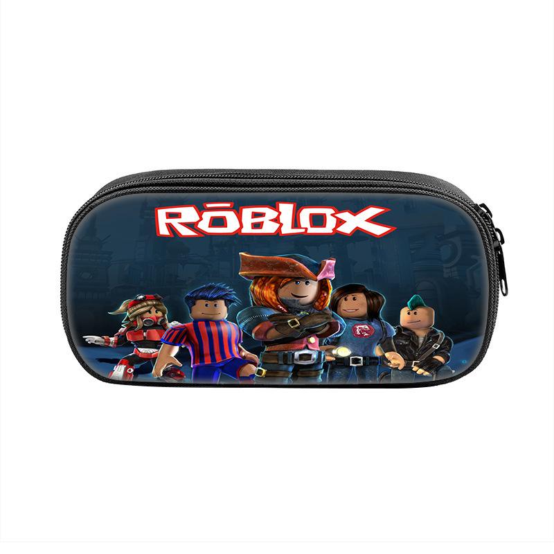 Neues trendiges Federmäppchen für Grund- und Mittelschüler, Jungen und Mädchen, Roblox stylisches Cartoon-Federmäppchen, große Schreibwarenbox KTB Roblox Round Pencil Case