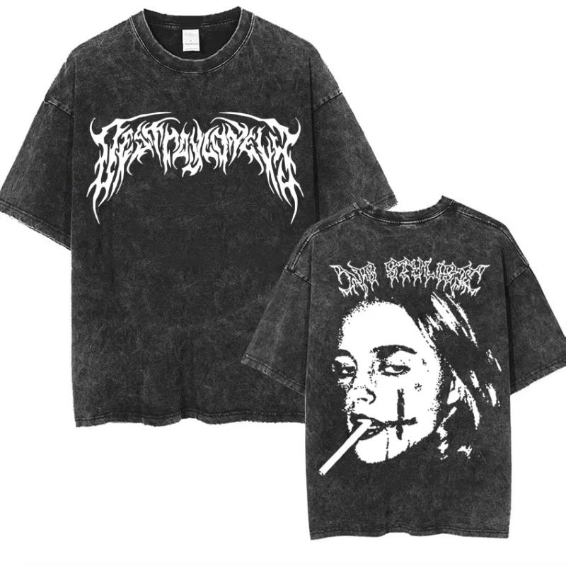 Retro Gewaschenes Playboi Carti I AM MUSIC Logo T-Shirt Opium Ken Carson Narcissist Tour Antagonist Rap T-Shirts Frau M