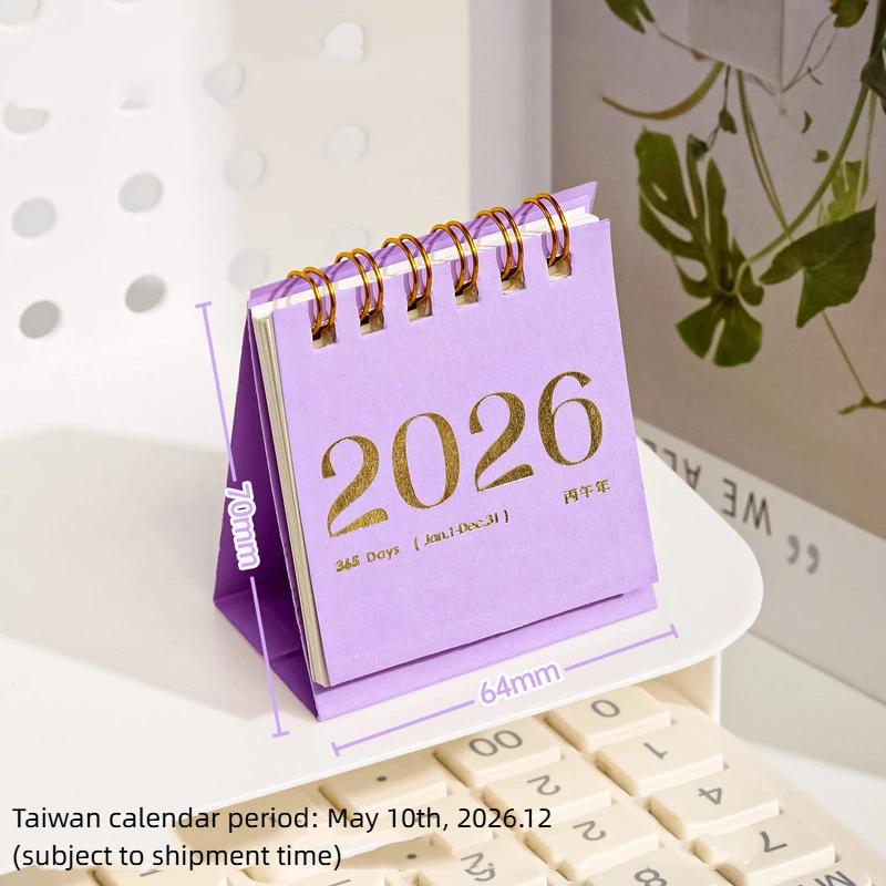 2026 Mini Kleiner Schreibtischkalender Desktop-Ornament Kalenderbuch Kreativer Einfacher Planer Desktop Büro Schreibwaren Jahresgeschenke