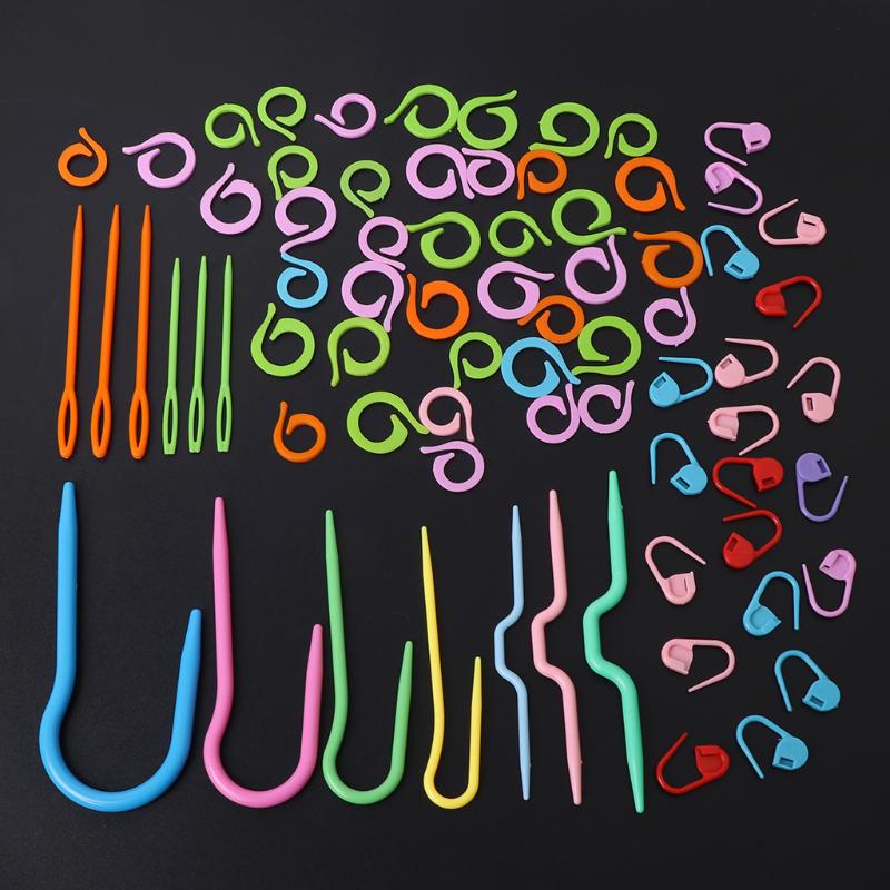 13/20/53-teiliges hochwertiges Kunststoff-Häkelnadel-Set für Strickgarn, Webart, Stricknadel-Clip, Marker-Werkzeug-Set 1