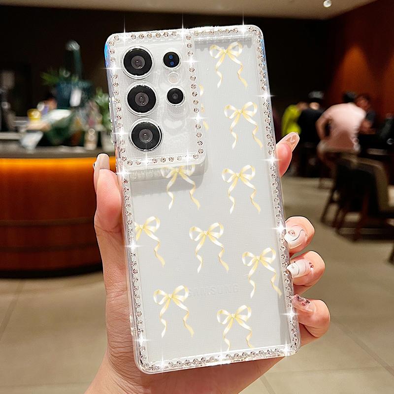 Schleifendruck Diamant Weiche Hülle Für Samsung Galaxy S25 Edge S24 S23 S22 Ultra S24 FE A56 A55 A54 A36 A35 A15 A16 A26 Handyhülle Galaxy S23 FE