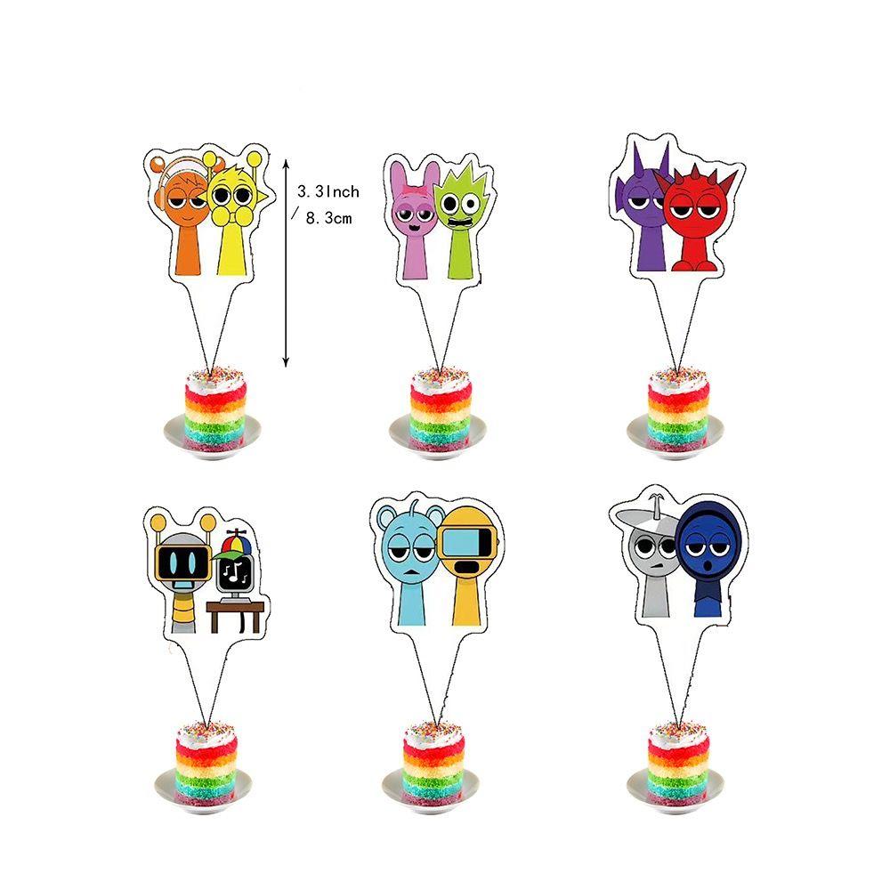 Rhythm Box Thema Geburtstagsfeier Dekoration für Kinder Sprunki Geburtstagsfeier Dekoration Cake insert * 12