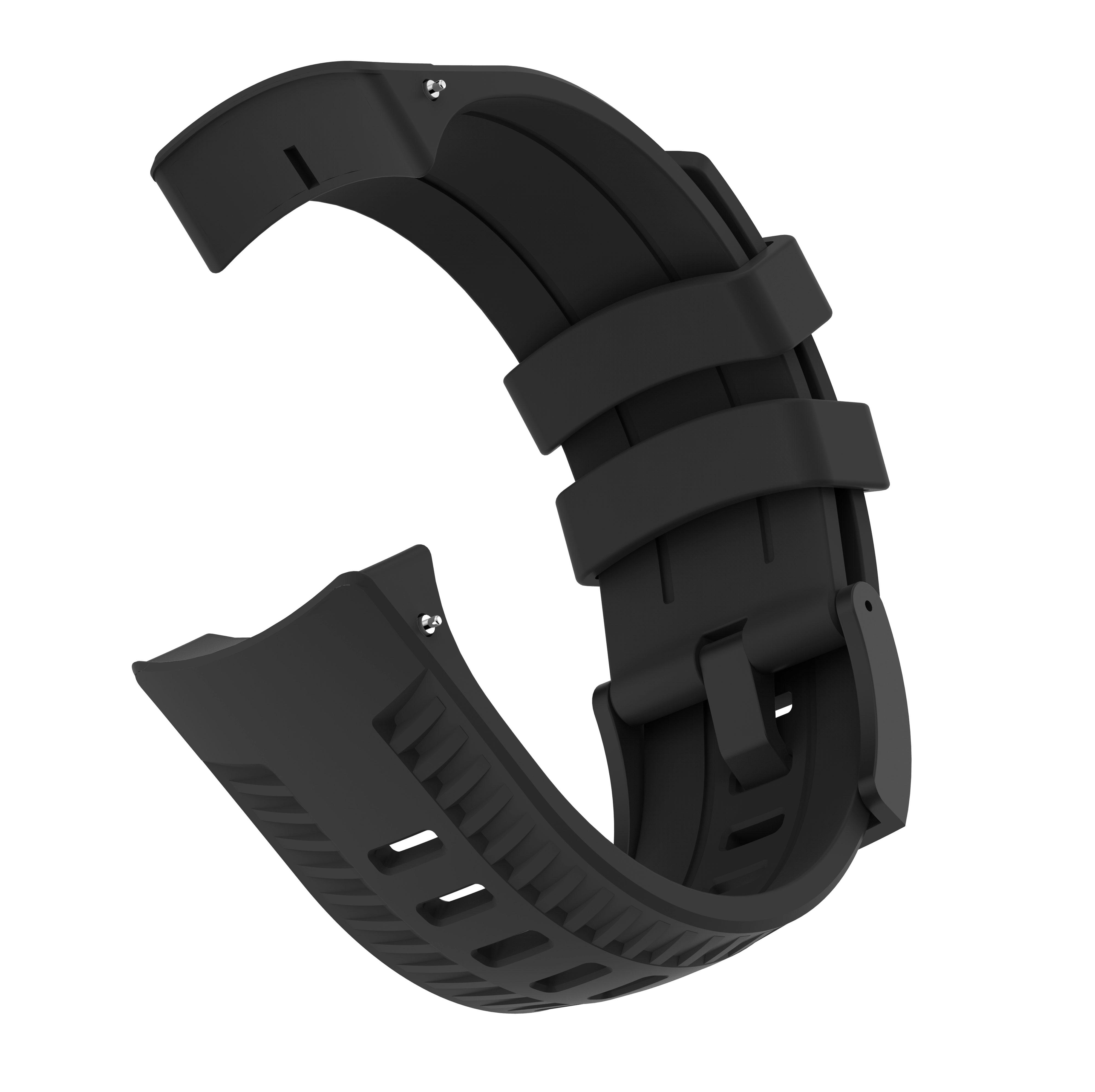Sport Silikon 24MM Armband für Suunto 9/9 Brao/Spartan Sport Wrist HR Baro/sport baro Armband Ersatz Uhrenarmband schwarz
