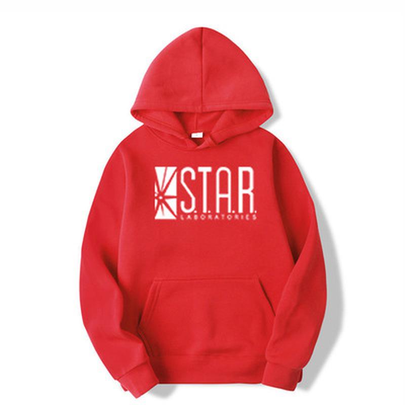 Lose Männer Frauen Hoodies Sweatwear Flash Starlab Hoodies Top Streetwear S ~ 3XL Mit Kapuze Top S rot