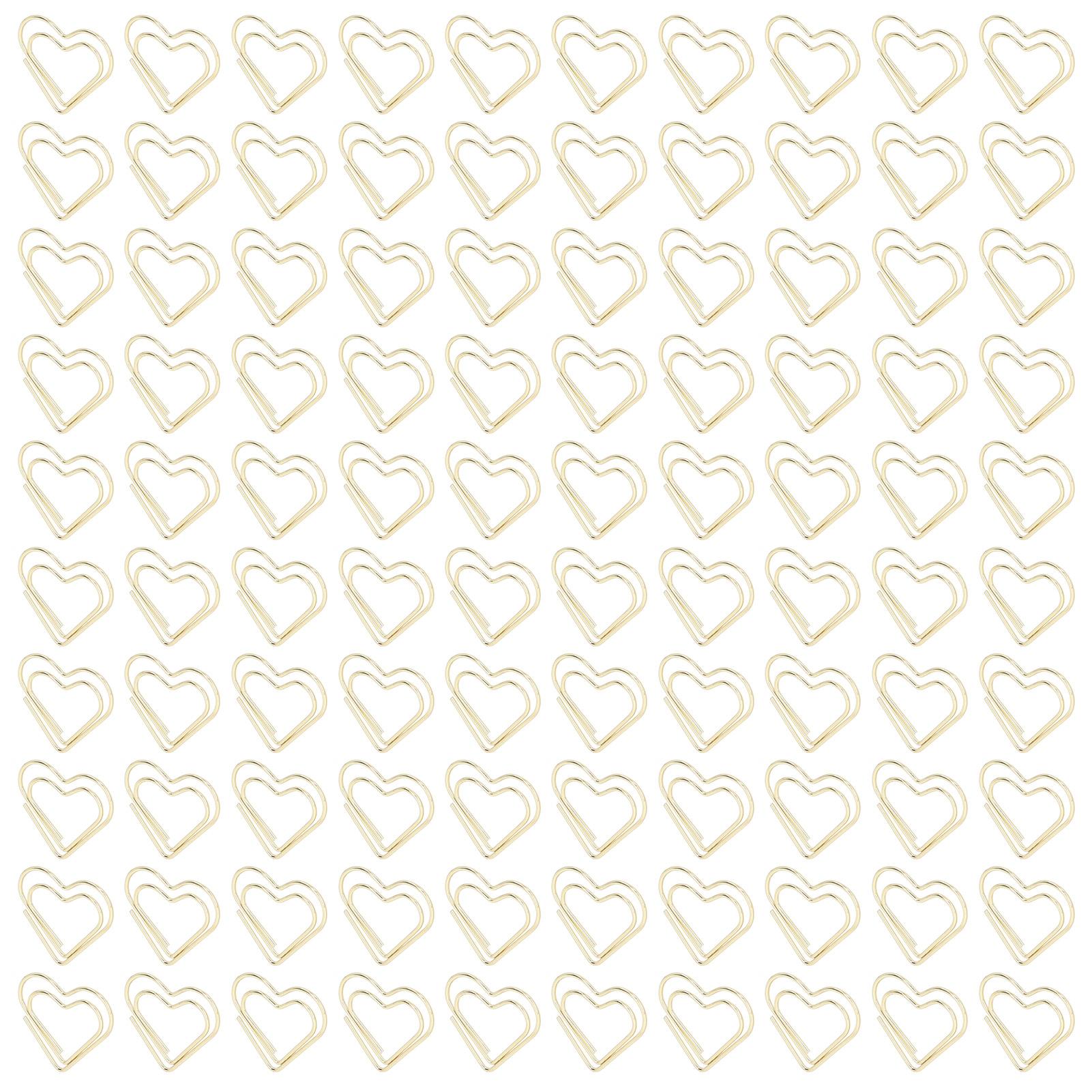 100 Stück Büroklammern Tragbare Niedliche Mini Elektroplattierte Goldene Metall Büroklammern für Büro Zuhause Akte