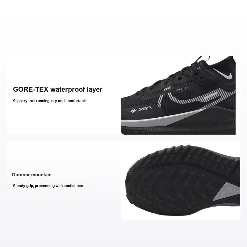 Nike React Pegasus Trail 4 GORE-TEX Schwarz Reflexsilber Damen Sneaker Wolfsgrau DJ7929-001 40.5