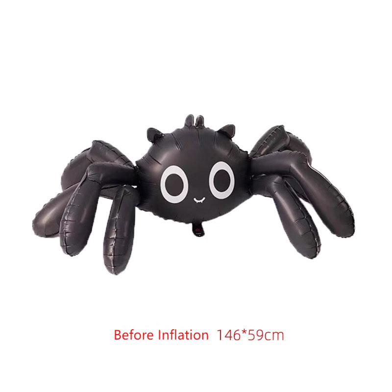 Halloween 3D Schwarze Spinne Ballon Geisterfest Party Dekorationen Trick Spielzeug Ballon Halloween Partyzubehör Aufblasbarer Ballon 1pc black