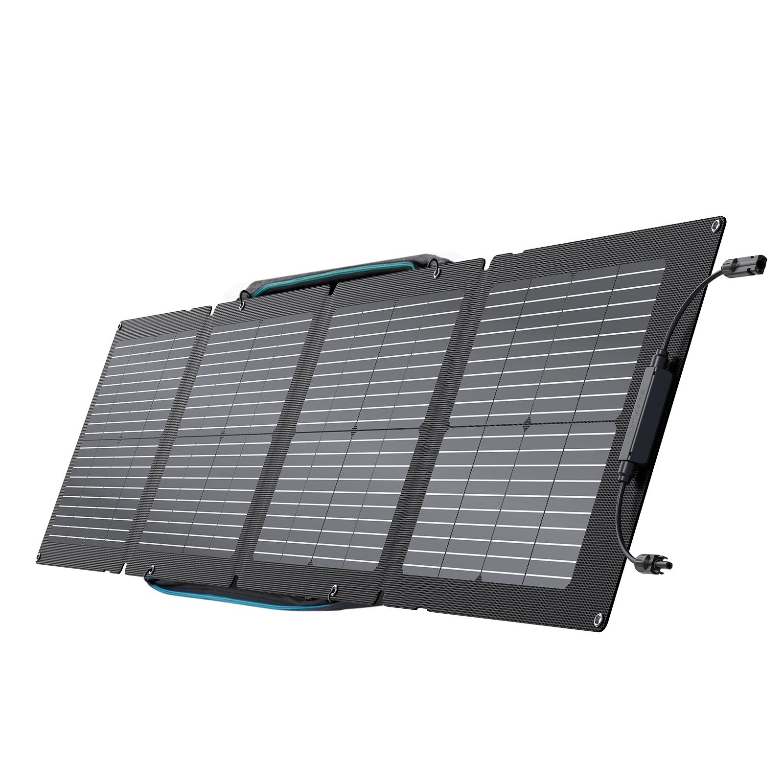 Tragbares Solarmodul EF ECOFLOW 110 W für Kraftwerke, faltbares Solarladegerät mit Kettenanschluss und verstellbarem Ständer, wasserdicht nach IP68