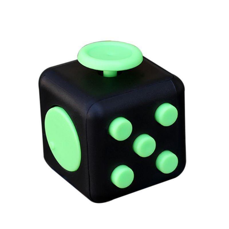 Mini Fidget Cube Spielzeug Vinyl Schreibtisch Fingerspielzeug Squeeze Fun Stress Reliever Antistress Stress Cube Toys grün