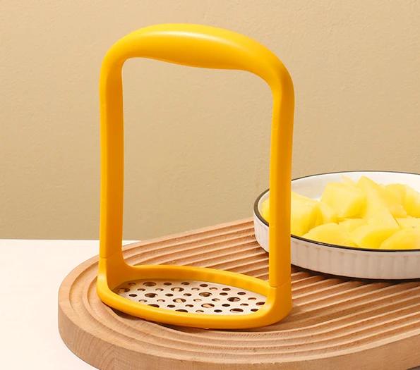 Kartoffelstampfer aus Edelstahl, manueller Knoblauchstampfer, spart Aufwand, Werkzeuge für Nahrungsergänzungsmittel, Kartoffelpüree-Werkzeug, Küchenwerkzeuge für Restaurants