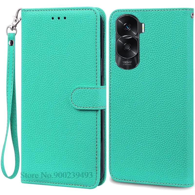 16 Farben Honor 90 Lite Hülle für Honor 90 Lite 5G Hülle Leder Brieftasche Flip Case für Huawei Honor 90 Lite 5G Schutzhülle Kartensteckplatz Halter Abdeckung himmelblaue
