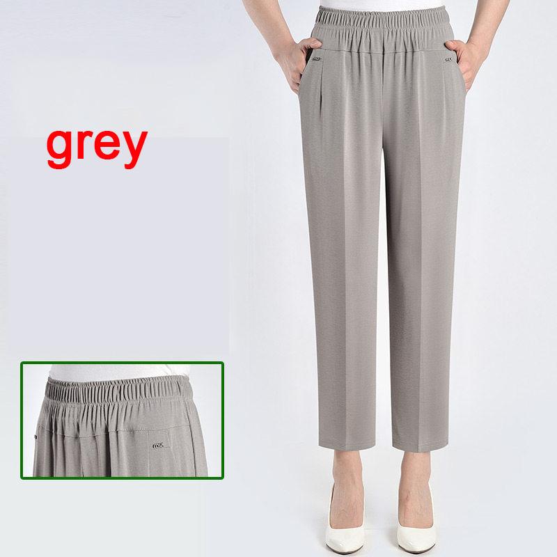 XL-8XL Sommer Eis Seide Fett Mutter Hosen Mittleren Alters Alte Frauen Hosen Oma Lose Hosen Große XL