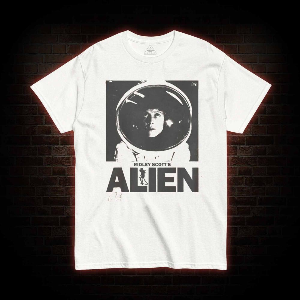 Retro Alien T-Shirt | Vintage Sci-Fi Film Grafik T-Shirt | UFO Shirt Unisex T-Shirt L