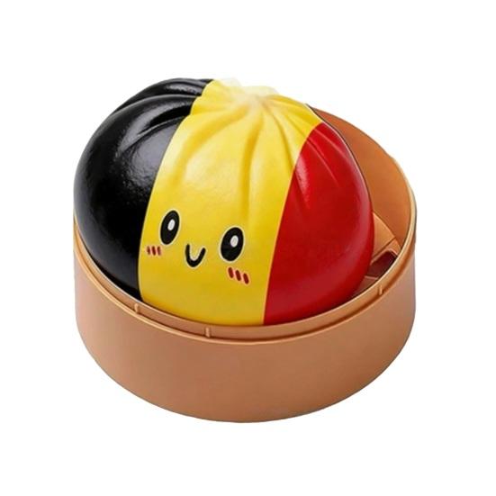 Nationale Flagge Teigtasche Quetschspielzeug Stressabbau Cartoon-Ausdruck Gedämpftes Brötchen Fidget-Spielzeug Handentspannung Dekompressions-Gadget A