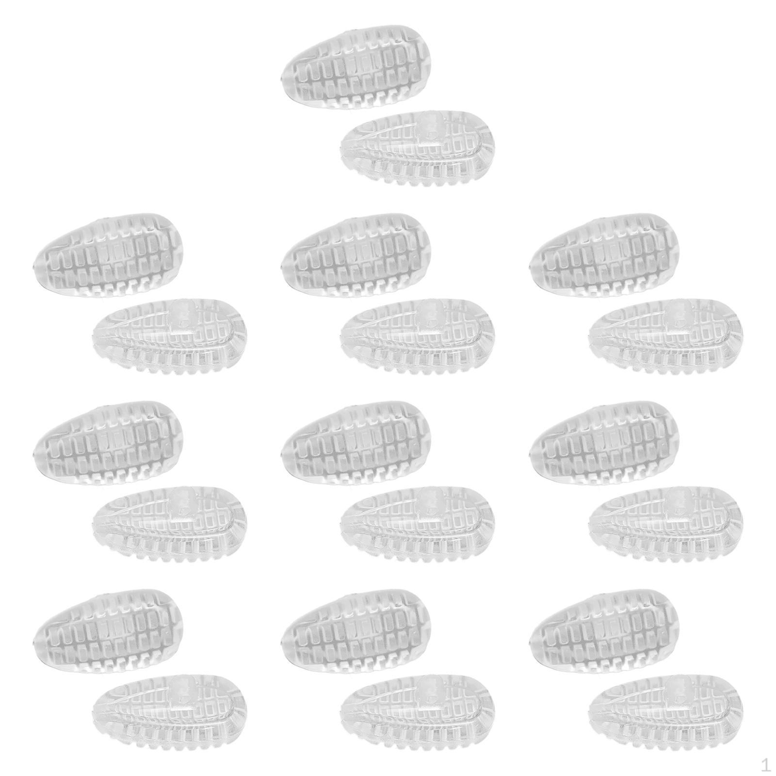 10 Paar Brillen-Nasenpads Silikon-Kissen Bequem Klar Anti-Rutsch Ersatz-Set Brillen Soft
