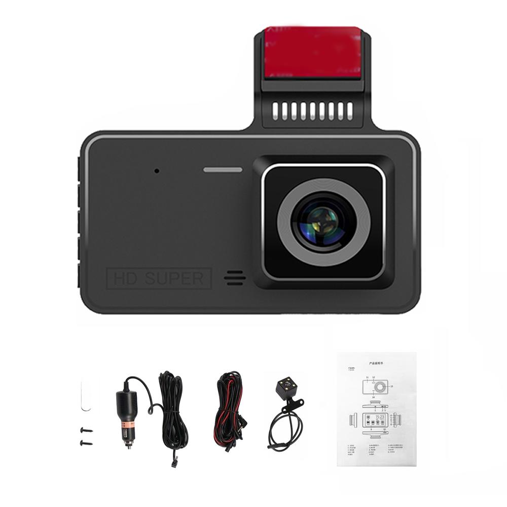 1080P DVR Dash Kamera 4 Zoll Auto Dashcam Fahrrekorder 170 Grad Weitwinkel mit Touchscreen-Unterstützung schwarz