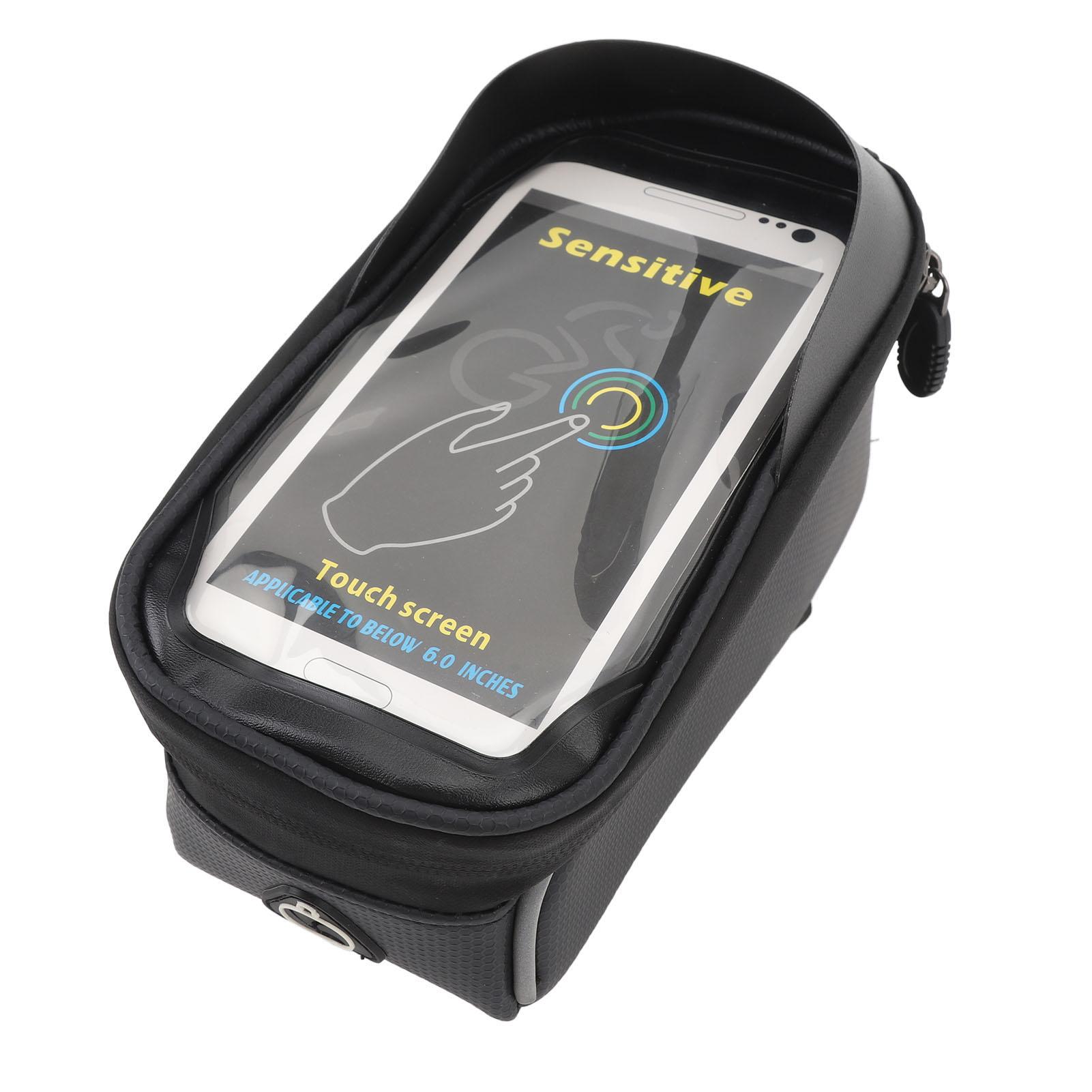 Fahrrad Handy Vordertasche Geräumig Empfindlich Wasserdicht Reflektorstreifen Oberrohr Fahrrad Handy