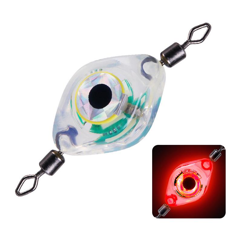 1Pc Led Fisch Lampe Mini Angeln Locken Licht Led Tiefer Tropfen Augen Form Angeln Tintenfisch Angeln Köder Leuchtende locken rot