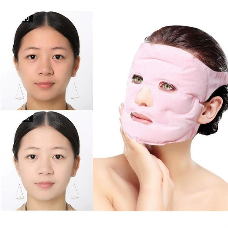 Turmalin Gel Gel Magnet Gesichtsmaske Gesicht Abnehmen Schönheit Massage Fettverbrennung Gesichtsmaske face rosa