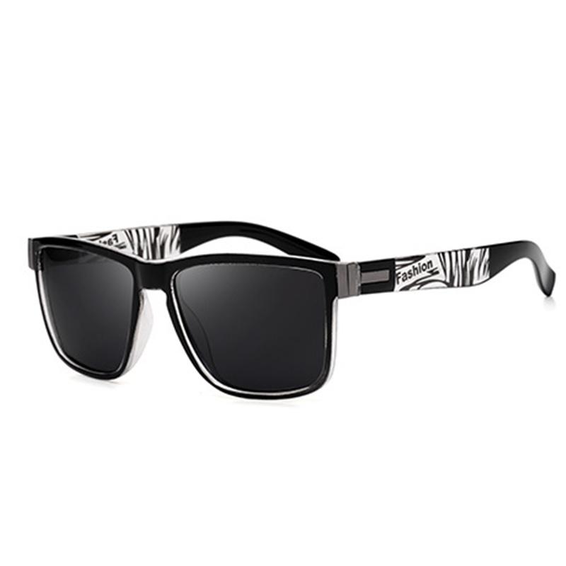 Neu Polarisierte Sonnenbrille Männer Frauen Quadratische Marke Vintage Klassische Fahren Sonnenbrille Für Männer Shades Männliche Schutzbrillen Brillen UV400 schwarz weiße