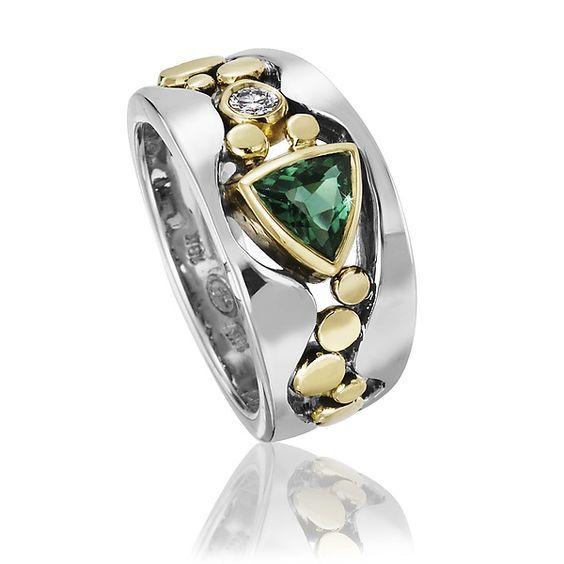Eleganter Damen-Modering in Silber- und Goldfarbe, aushöhlen, eingelegter blauer Stein, Verlobungsringe für Frauen, Hochzeitsschmuck 11