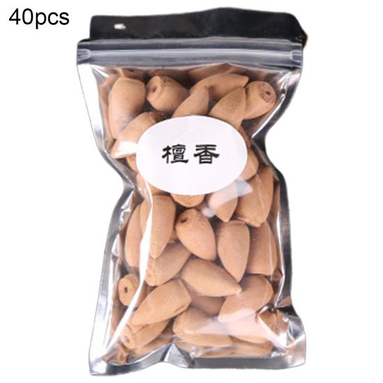 40 Stück Luftreinigungskegel, Duft, Buddhismus, Rauch, Rückfluss, Weihrauch, Aroma, Gewürze Sandalwood