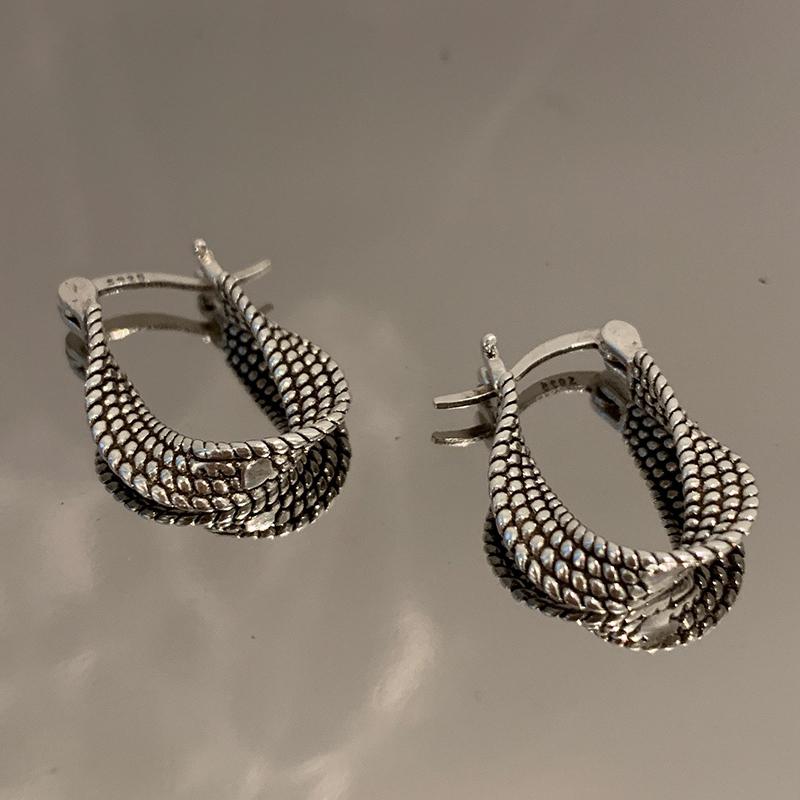 Foxanry Verhindert Allergien, handgefertigte Vintage-Ohrringe für Frauen, Paare, modischer einfacher geometrischer Schmuck, Geschenke