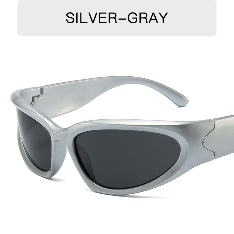Sonnenbrillen Schutzbrillen Unisex Herren Sport Punk Shades Damen Mode Sonnenbrillen Outdoor Persönlichkeit Zubehör SILVER GRAY