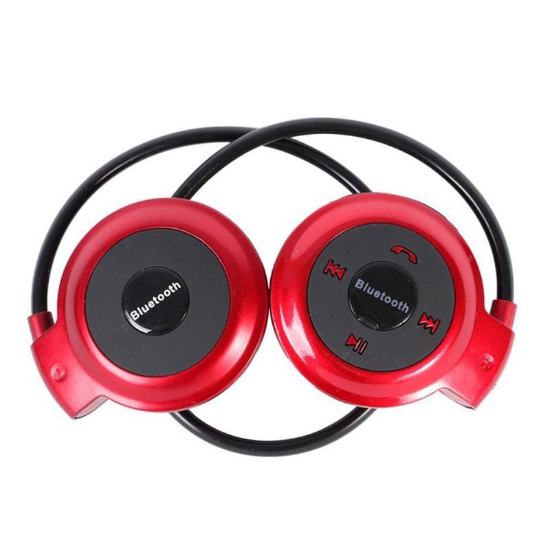 VAORLO Mini Bluetooth-Kopfhörer Sport Wireless Headsets Nackenbügel Stereo Bluetooth-Ohrhörer mit Mikrofon rot