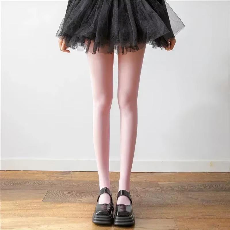 Rote Strumpfhosen für Damen, durchsichtige Strümpfe, schlanke, durchsichtige Dessous, Spitzen-Leggings, Winter-Strumpfhosen für Damen, Strümpfe mit Fuß, Nylon, rote Bodys, sexy Strumpfhosen One size rosa