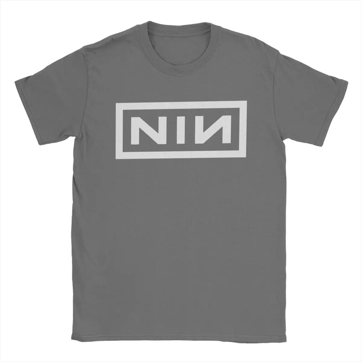 Neuartige Nine Inch Nails NIN T-Shirts für Herren, Rundhalsausschnitt, 100 % Baumwolle, kurzärmeliges T-Shirt, Sommerkleidung S dunkelgrau