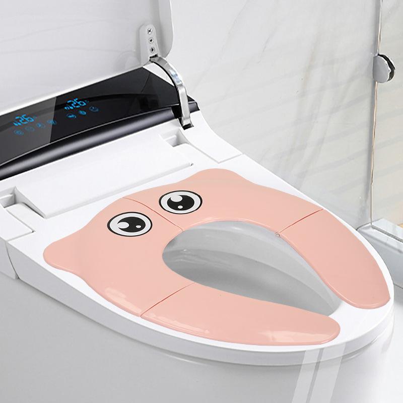 Tragbare Kinder Reise Töpfchen Sitz Pad Baby Klapp Toilette Training Sitz Abdeckung Kleinkind Urin Assistent Kissen Kinder Topf Sitzer rosa