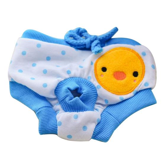 Puntos Windelhose für Haustiere, Hündin, Welpe, Menstruation, physiologische Hygiene, kurzes Höschen S blau